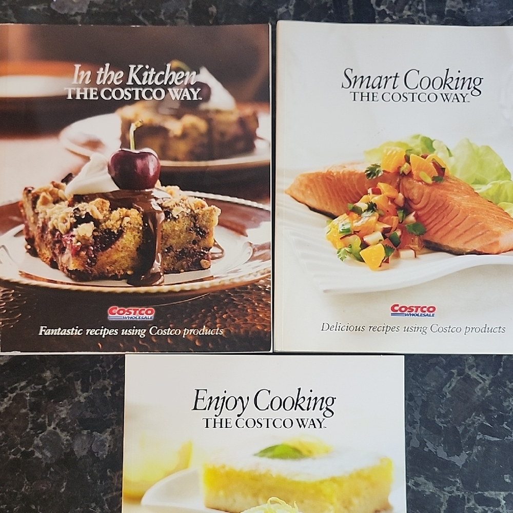 3 Costco Recipe Cook Book Set - In the Kitchen, Smart Cooking, Enjoy Cooking